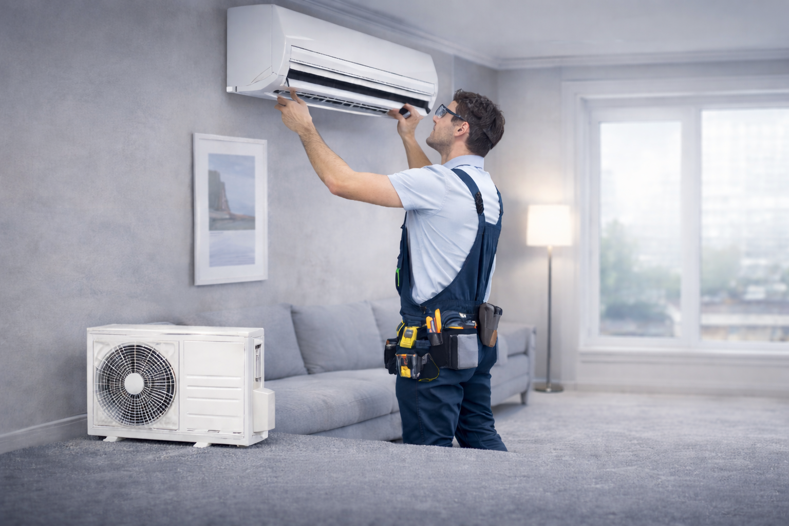 Serviço de instalação de ar-condicionado